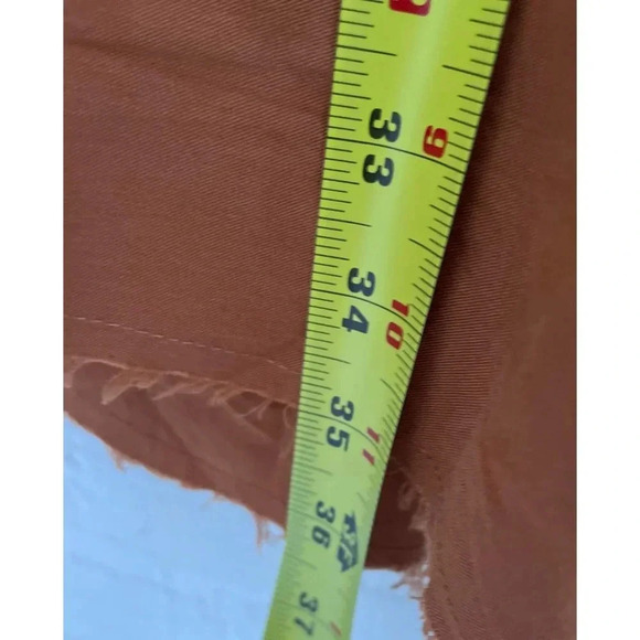 Zara Womens Tiered Flared Asymmetrical Midi Skirt Burnt Orange Size Large - Picture 4 of 11